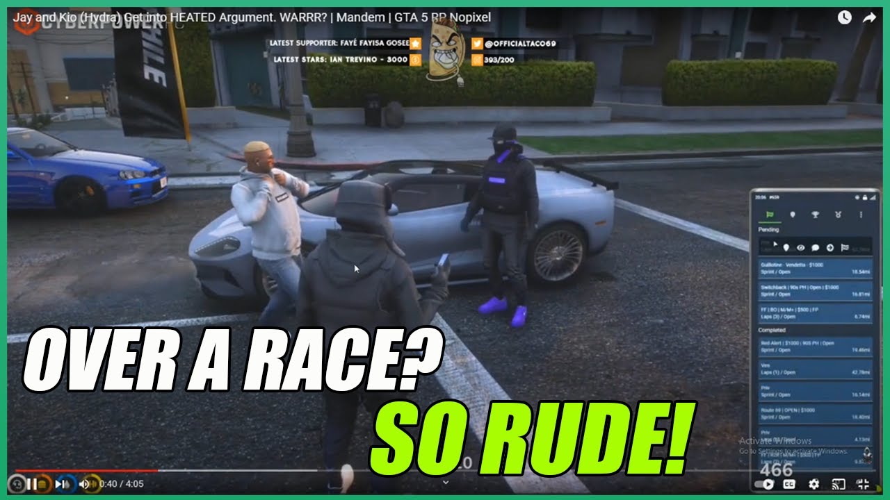 Taco Reacts To Jay & Kio Getting Into a Heated Argument! | NoPixel RP | GTA | CG