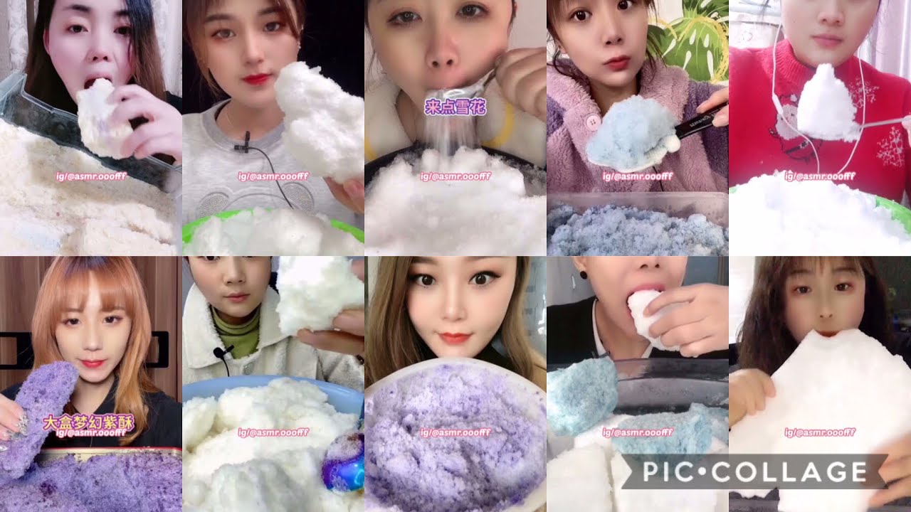 Only ice bites! Squeaky, crunchy,fluffy,soft COLORFUL🌈 ICE BITES