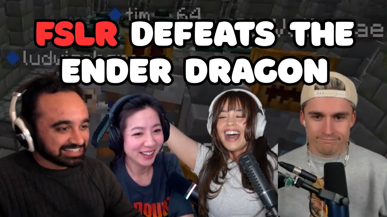 FSLR DEFEATS the ENDER DRAGON (Shared Health Hardcore) - Multicam