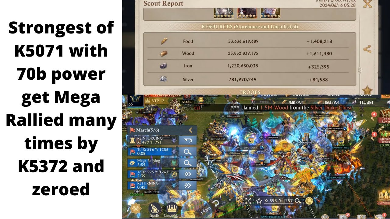 Strongest of K5071 with 70b power mega rallied many times by K5372 and zeroed | King of Avalon