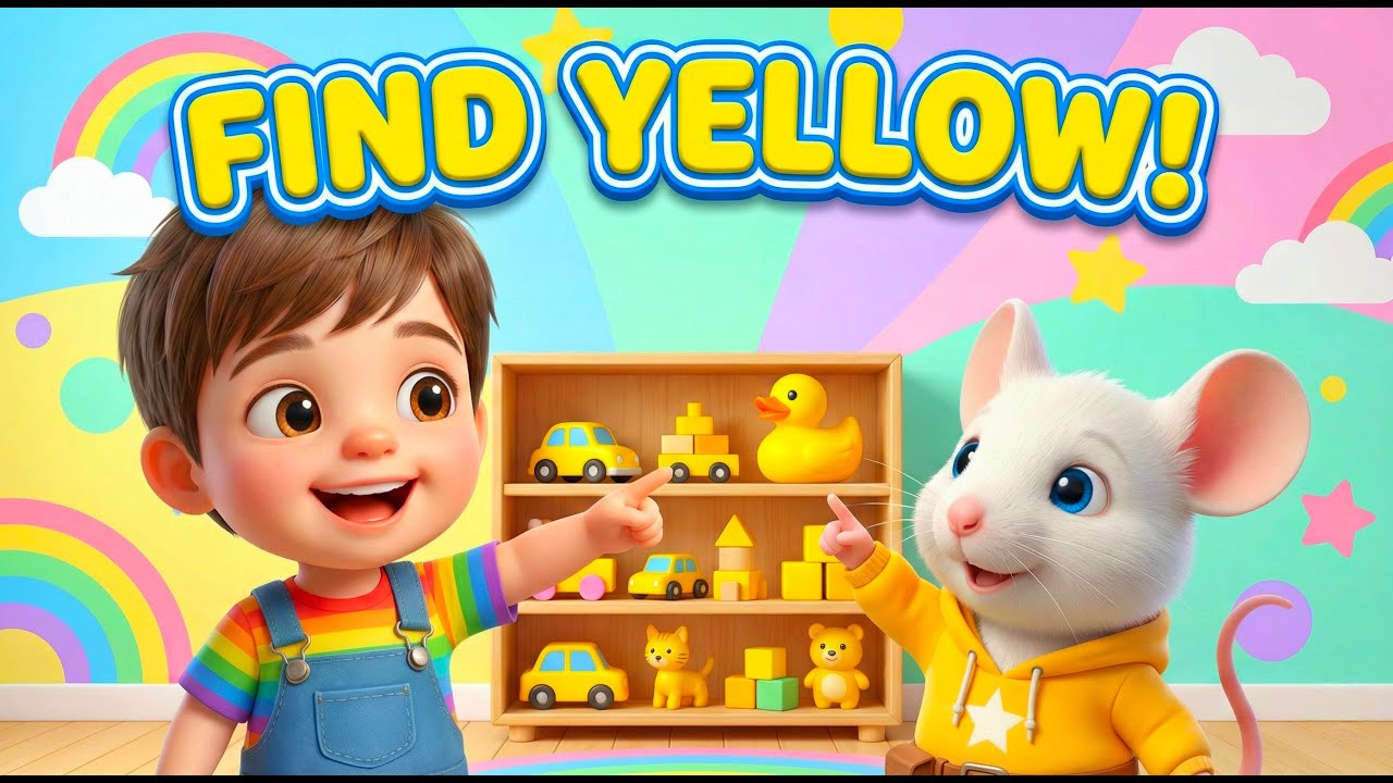 Find Yellow! 🟡 Fun Learning Game for Kids | Colors & Counting | Leo & Snowy