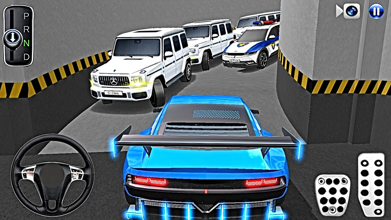 New Hyundai Blue Car Stuck in Parking Garage - Best Android Gameplay 2025 - 3D Driving Class