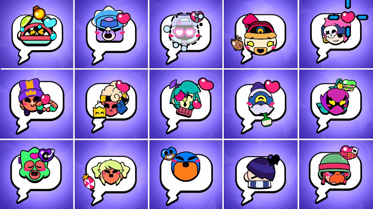 All 99 Brawlers Animated Thanks Pins | Glowbert, Pierce & More