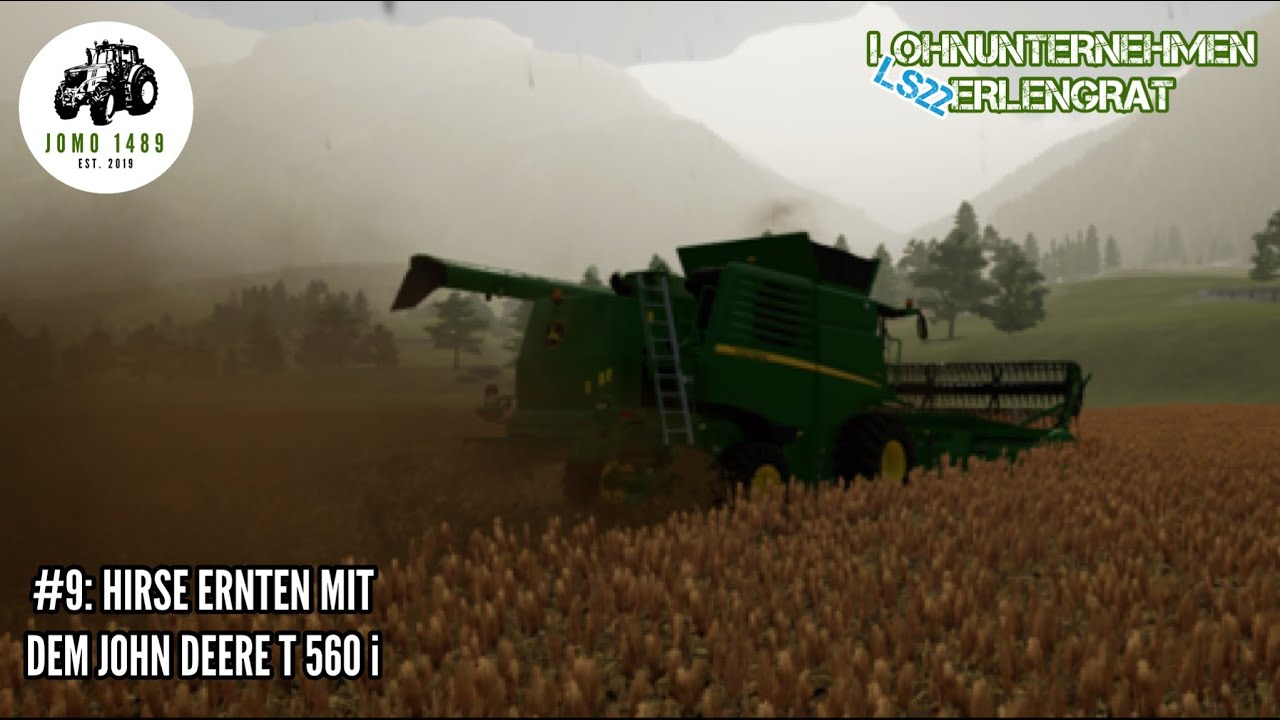 LS22 Lohnunternehmen Erlengrat #9: Sorgumhirse ernten mit John Deere T 560i in letzter Sekunde