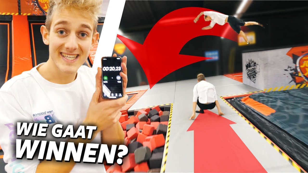 ENGE CHALLENGE IN TRAMPOLINE PARK (op tijd)| #82