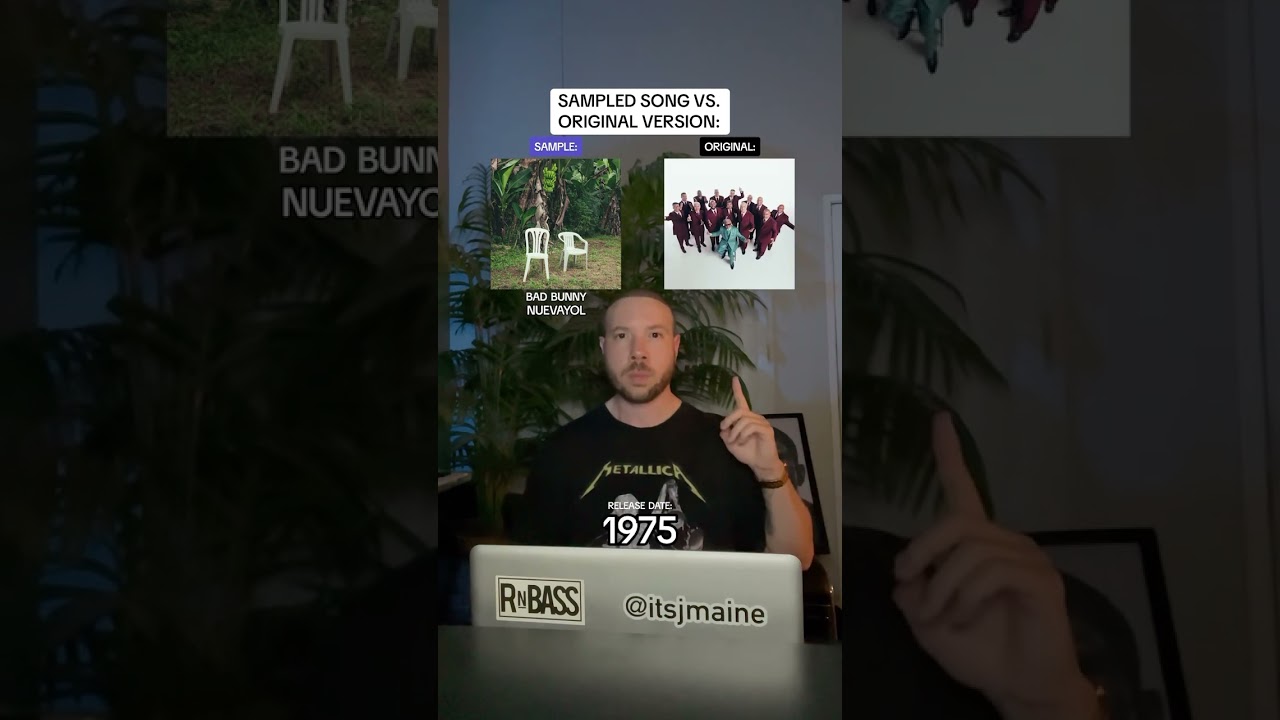 Sampled Song Vs. Original Version: Bad Bunny &ldquo;NUEVAYoL&rdquo; #shorts #badbunny #sample #samples #music