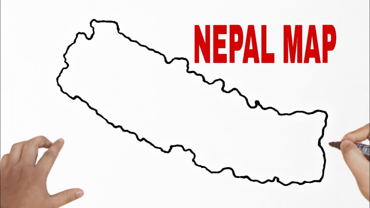 How To Draw Map of Nepal | Easy map Drawing step by step