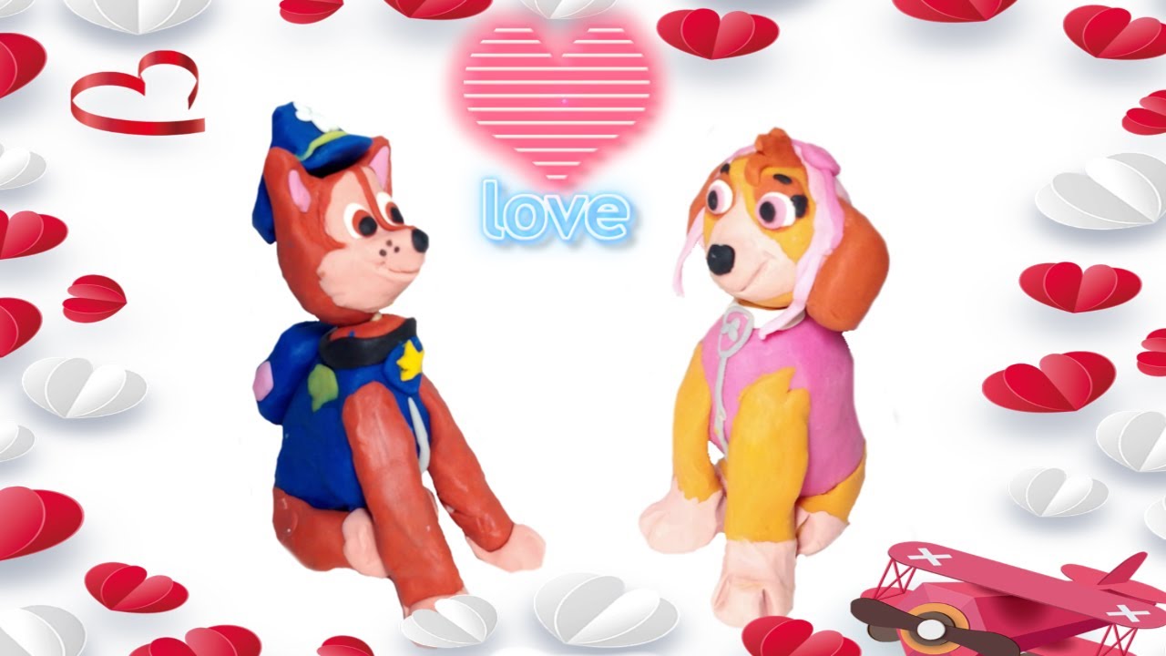 Lo MEJORES VIDEOS DE AMOR de la Patrulla Canina con muñecos de PLASTILINA para SAN VALENTÍN