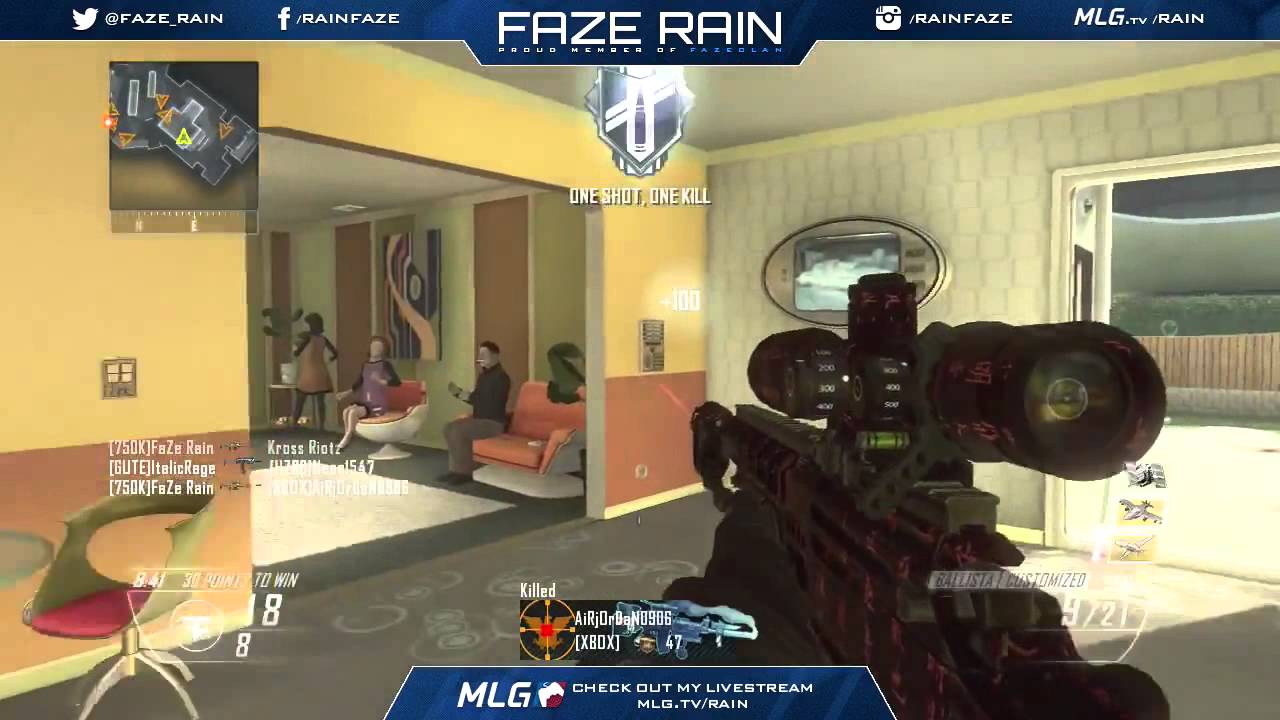 FaZe Rain - Bo2 FASTEST FFA Sniper Gameplay!