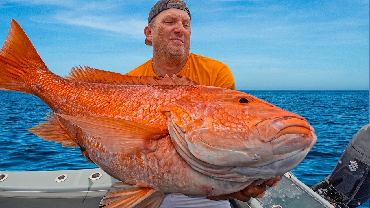 This Snapper was HUGE!!! {Catch Clean Cook} Down The Hatch