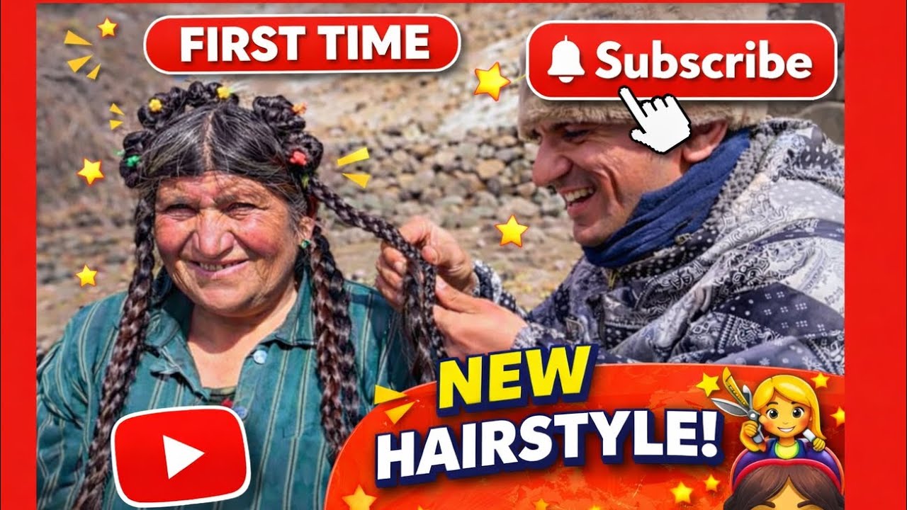 New hairstyle 💇‍♀️ of api ly || grandma  not happy 😊| village life#ladakhivlogger#villagelife 