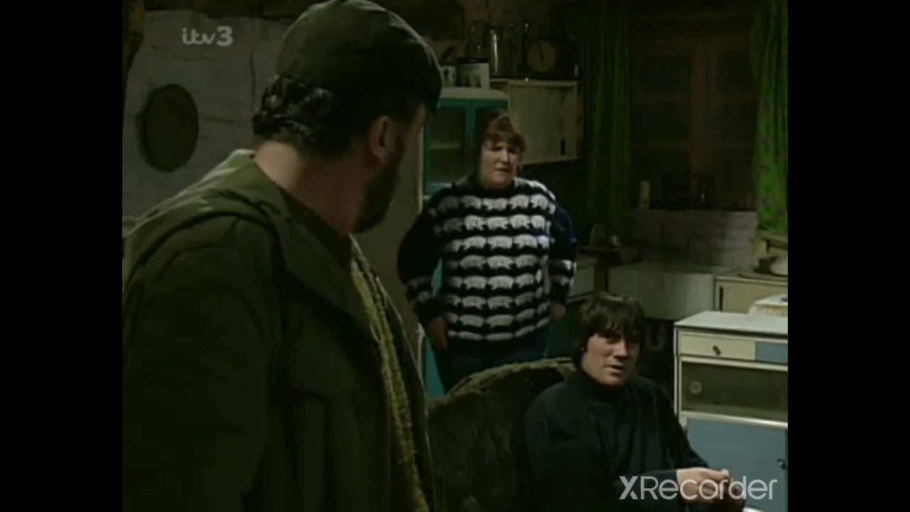 Emmerdale: Zak & Cain Dingle 'Fight'-Cain finds out Zak is his father (8th January 2001)