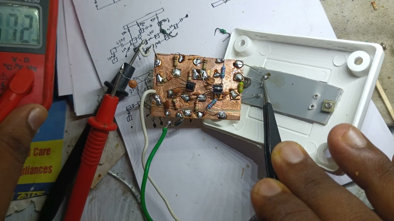 inductance meter using colpitts oscillator and frequency counter