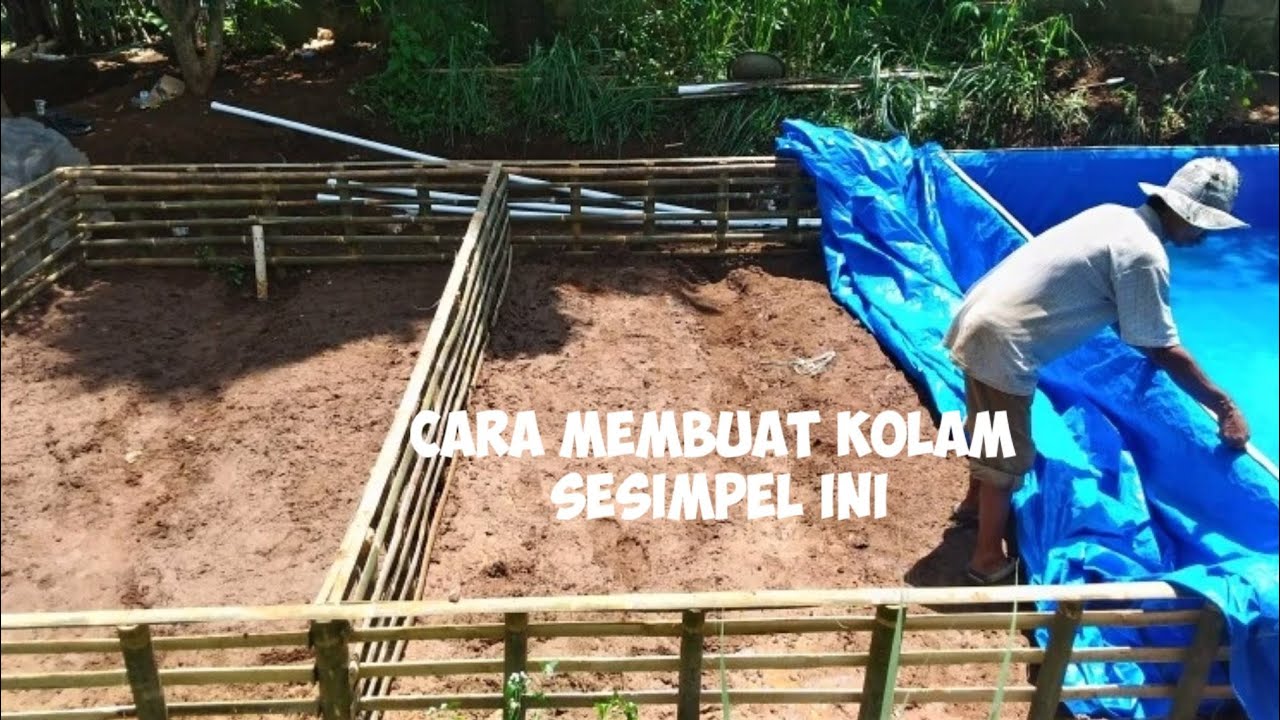pembuatan kolam dan cara memasang pipa pembuangan yang lebih praktis