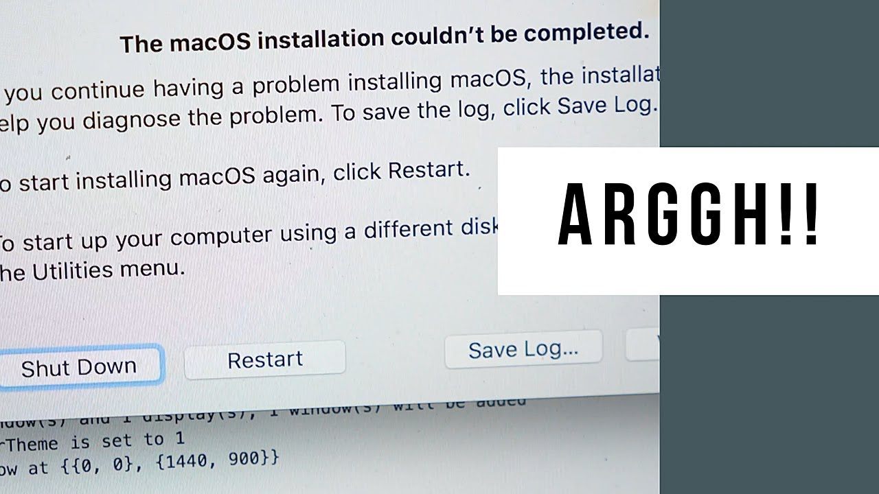 The MacOS Installation Couldn’t Be Completed