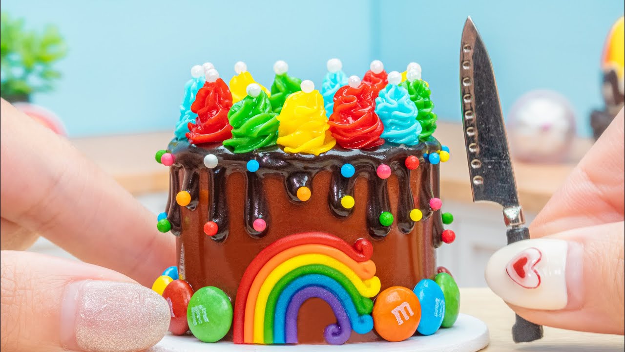 Satisfying Miniature Rainbow Chocolate Cake Decorating | 1000+ Miniature Ideas by Sweet Cakes