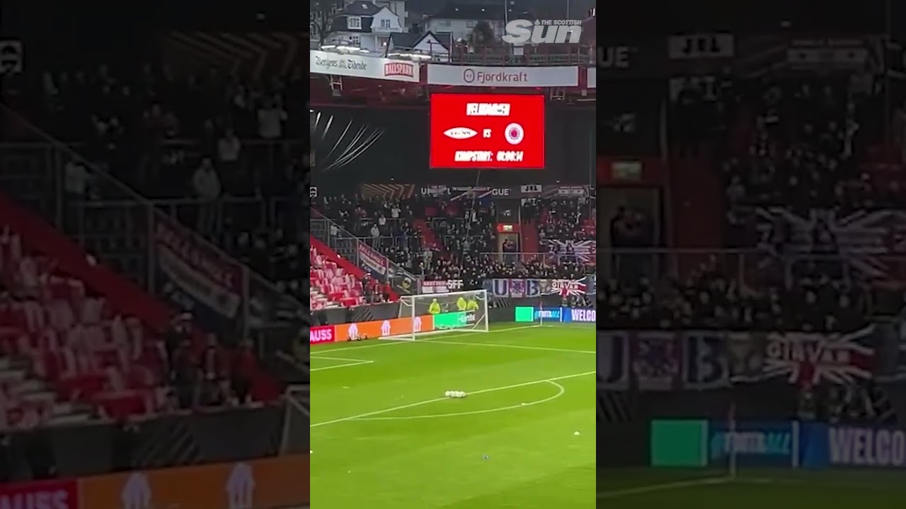 Rangers fans give their new manager a warm welcome in Bergen