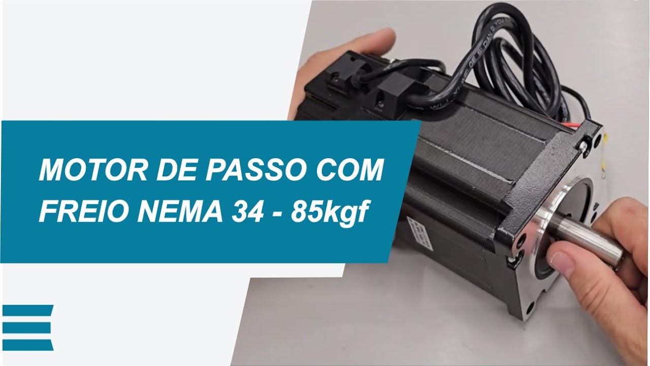 Motor de Passo com Freio 85kgf Nema 34 | Tecmaf
