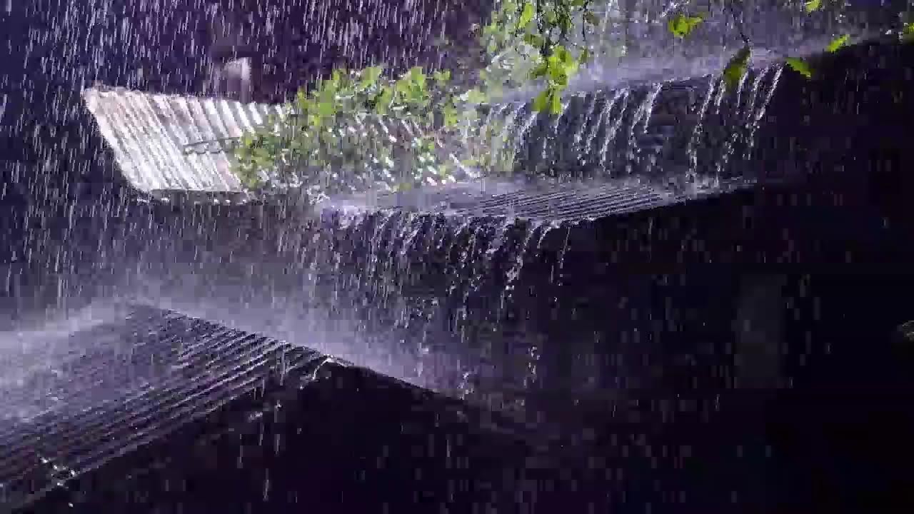 Sleep Fast Tonight | Heavy Rain on Tin Roof with Thunder Echoes