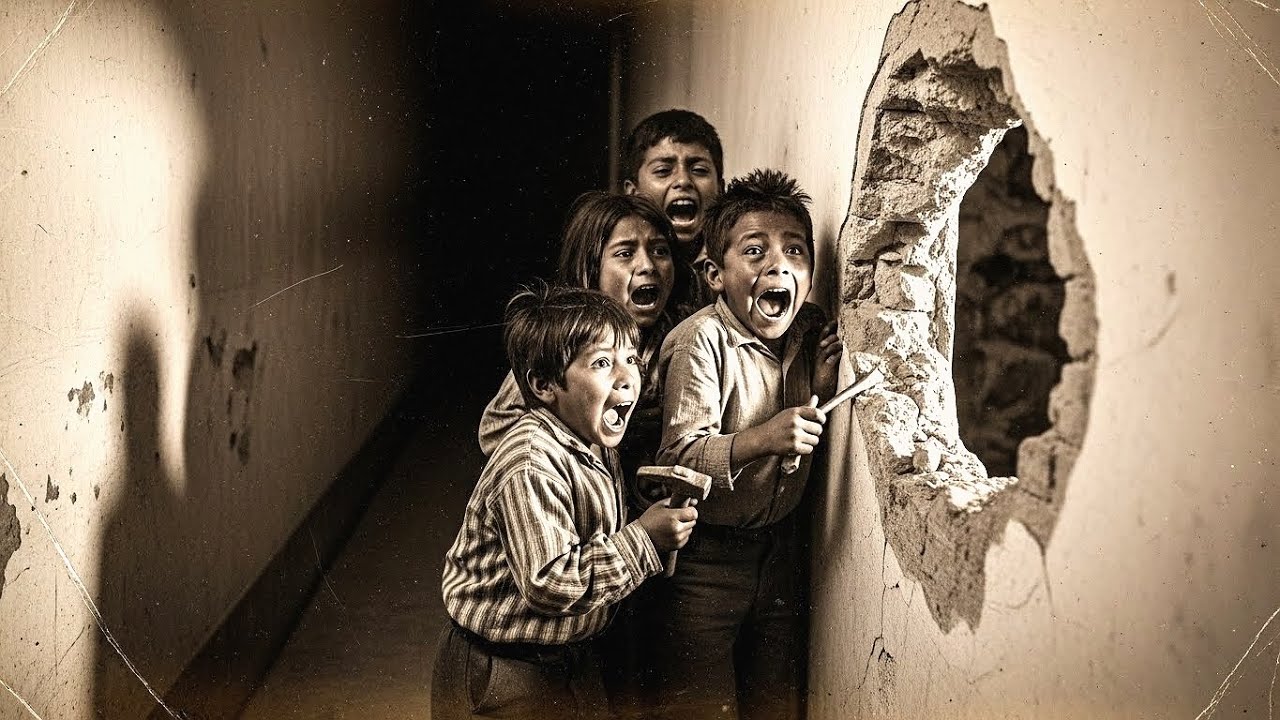 Cuando los niños abrieron una pared sellada en Querétaro, sus gritos salieron al pasillo
