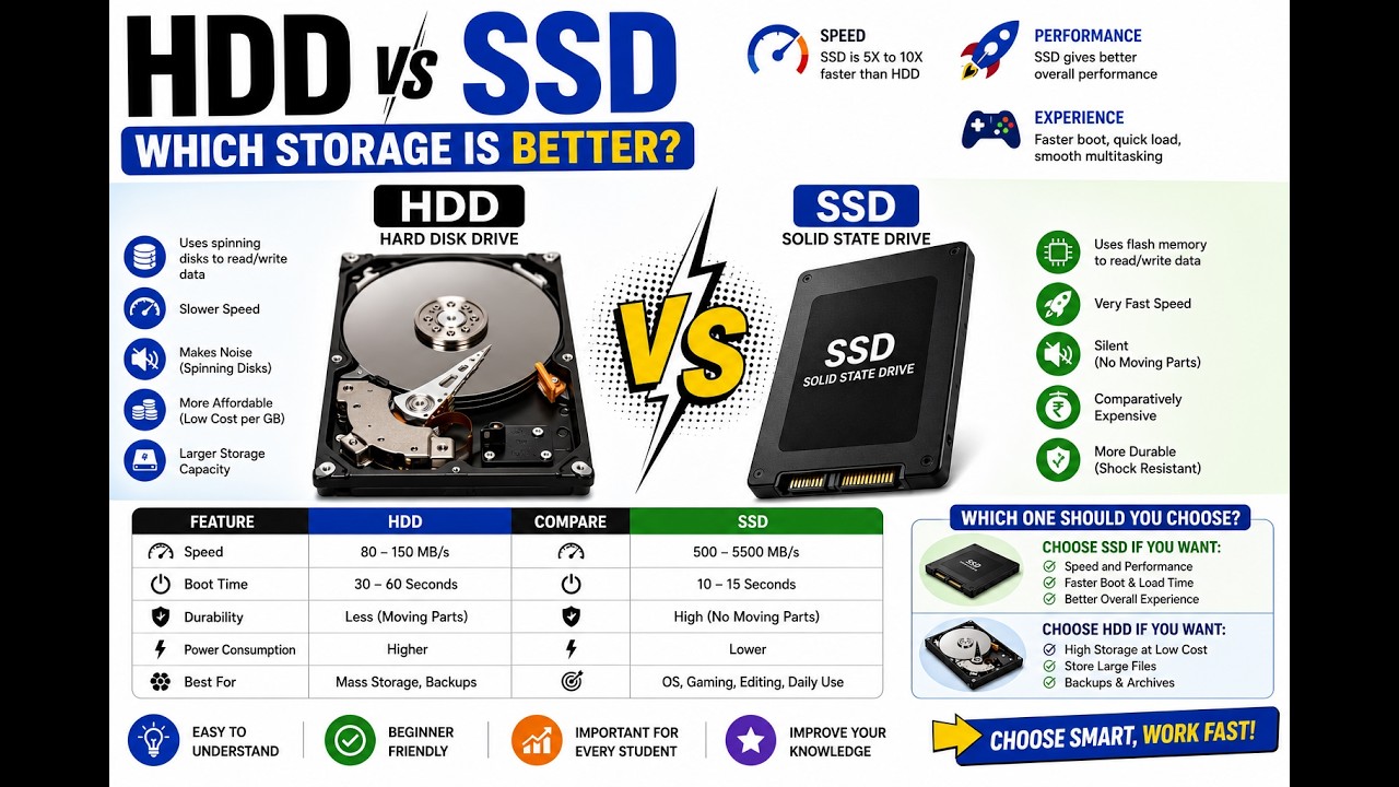 HDD vs SSD Explained | Which One Should You Choose?