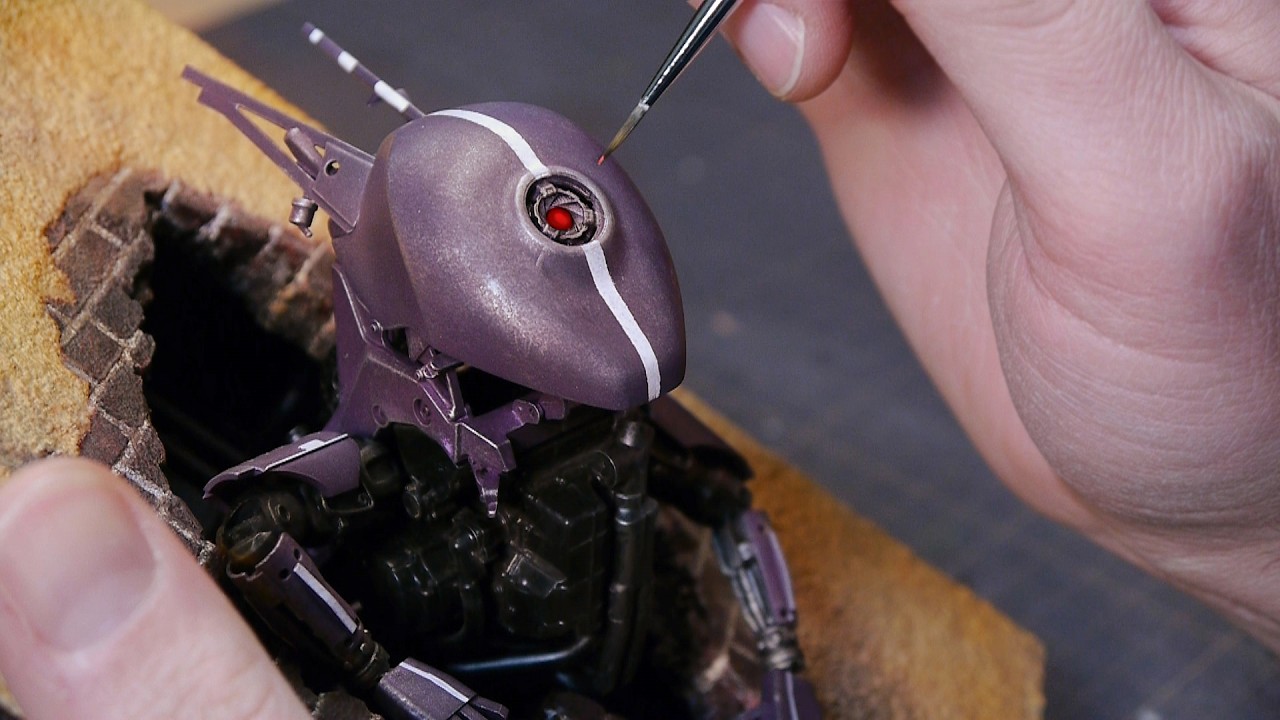 I made a ROBOT DIORAMA wall art from a Honda | Collab build with @Scale Model Geek