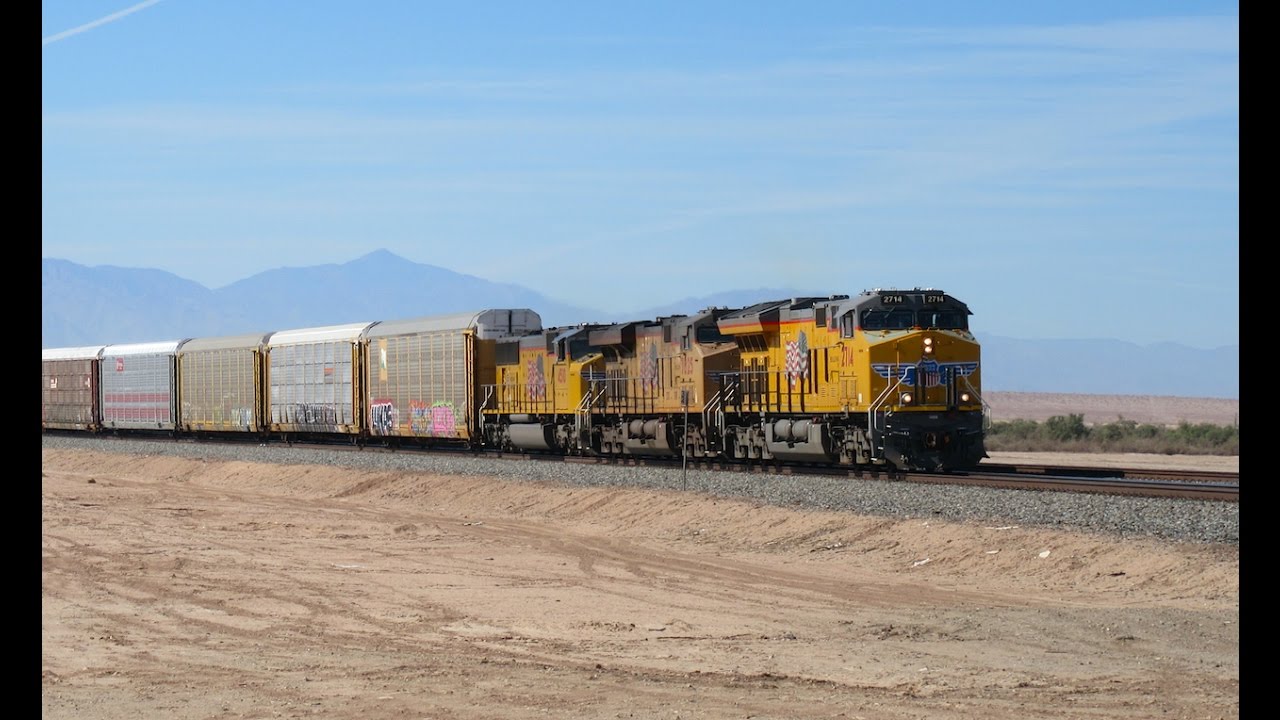 Union Pacific Trains on the Yuma Sub - Niland & The Salton Sea
