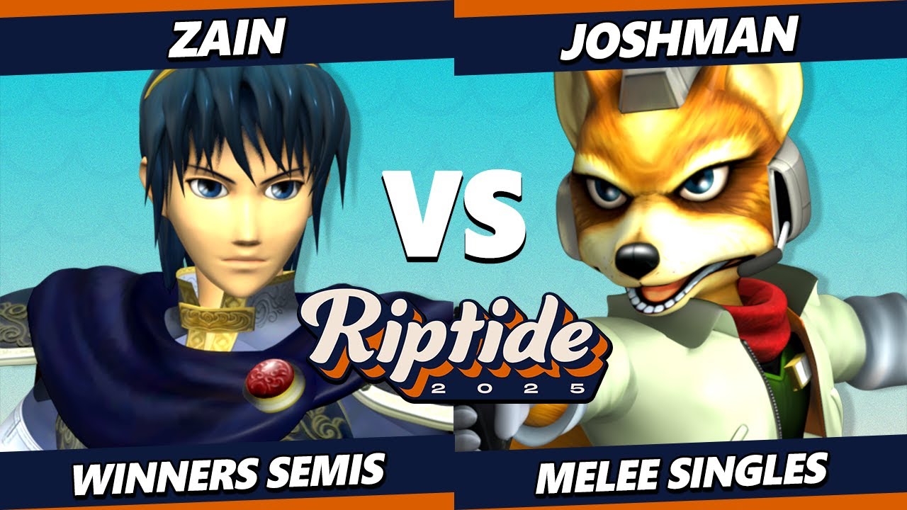 Riptide 2025 TOP 8 - Zain (Marth) Vs. Joshman (Fox) Smash Melee - SSBM