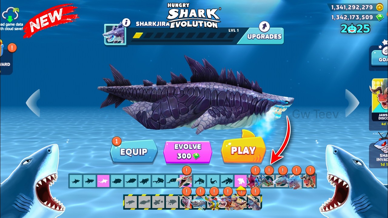 How to Level Up Fast in Hungry Shark Evolution - All Biggest Shark 85% OFF Unlocked Shark Game