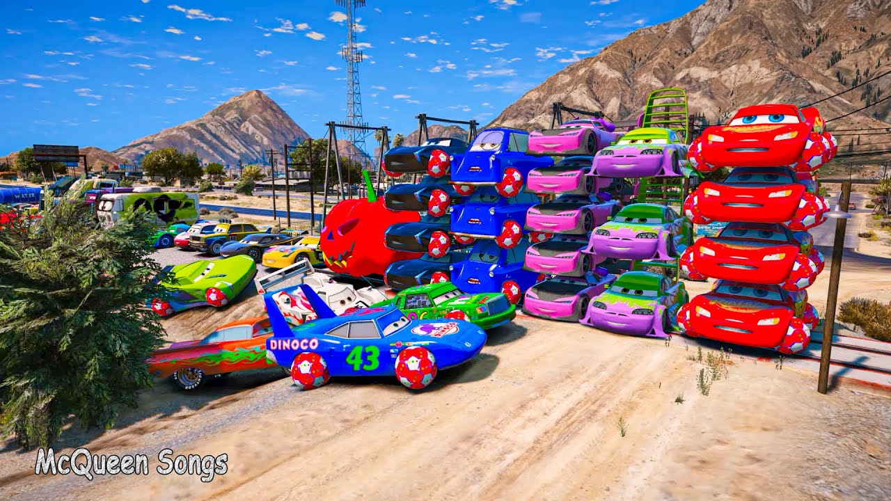 Cars McQueen Jackson Storm Wingo The King Dinoco Cruz Ramirez Fabulous Monster Trucks Mack & Friends