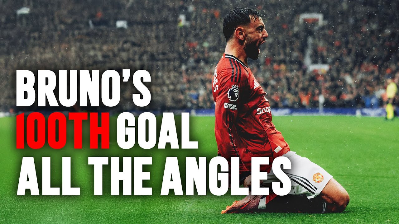 Bruno's 100th Goal! | ALL THE ANGLES 👀📹