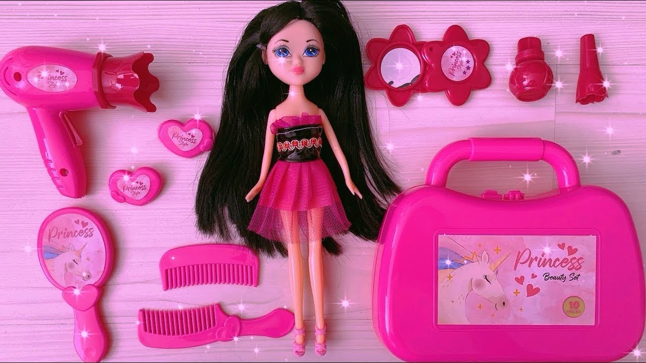 Disney Princess Doll Makeover ~ DIY Miniature Ideas For Barbie ~ Wig, Dress, Faceup, andMore! DIY 