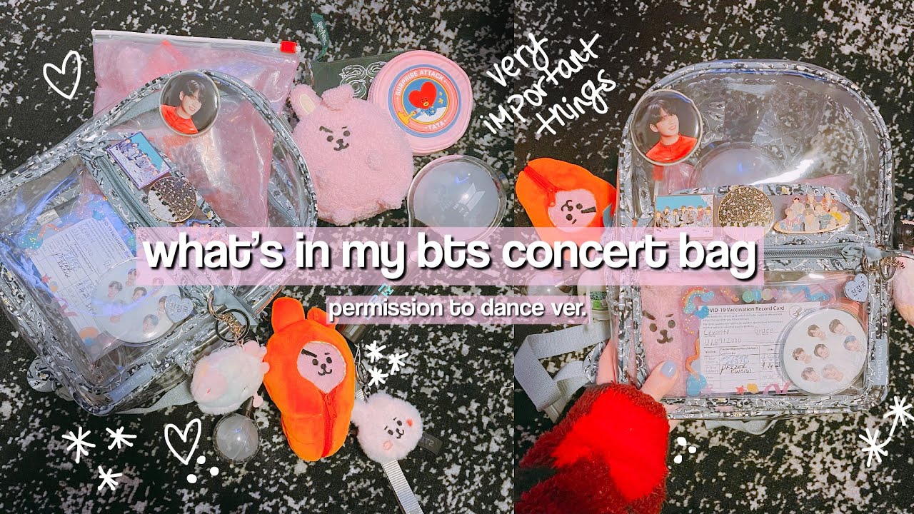 WHATS IN MY BTS CONCERT BAG! ♡ PERMISSION TO DANCE EDITION!