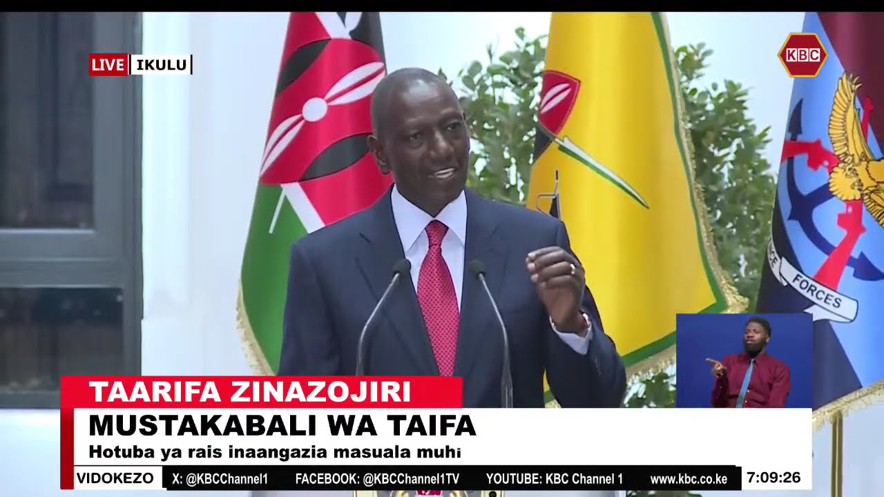 President Ruto's Full Speech During Special National Address at State House