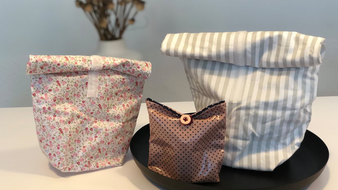 DIY Lunchbag aus Wachstuch oder Baumwollstoff nähen
