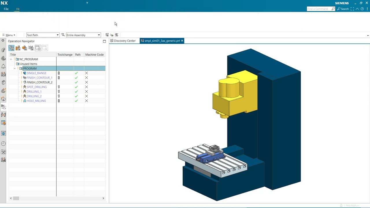 Machine Code Performance and Reuse in NX CAM