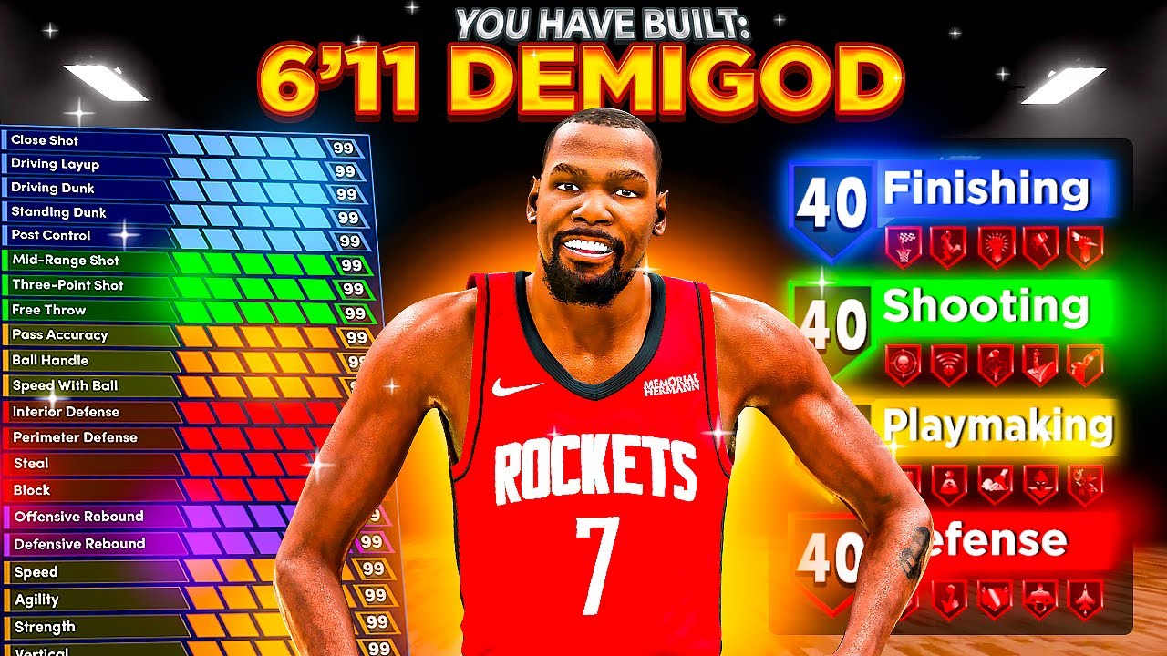 *NEW* OPTIMIZED 6'11 DEMIGOD BUILD in NBA 2K26! OVERPOWERED ISO BUILD! best build 2k26