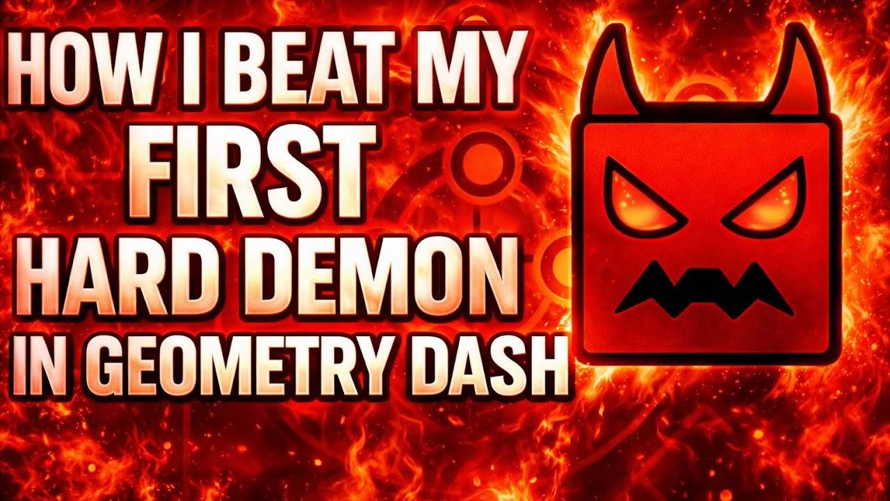How I Beat My First Hard Demon In Geometry Dash