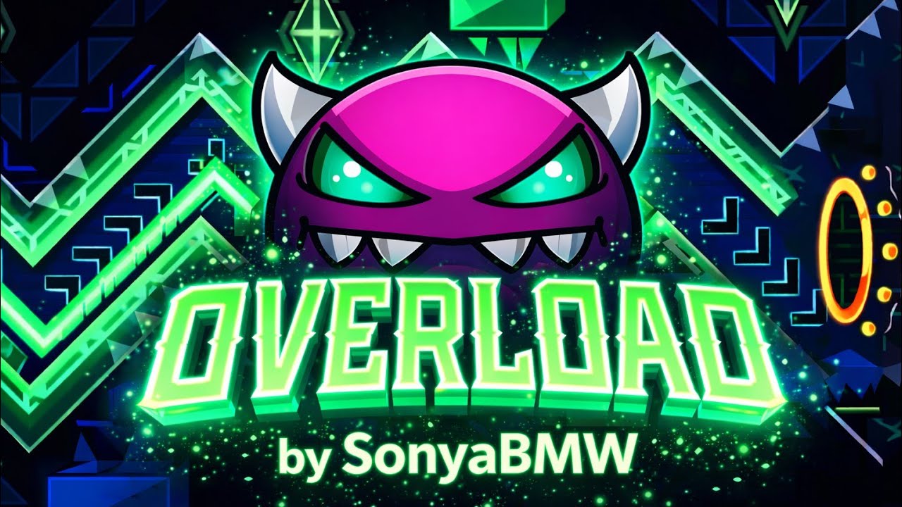 Overload 100% (Medium Demon) New Hardest in Geometry Dash - HeartW