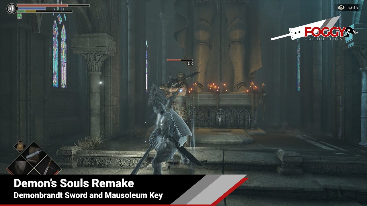 Demon's Souls Remake - Getting Demonbrandt Sword (Old King Doran & Mausoleum Key)