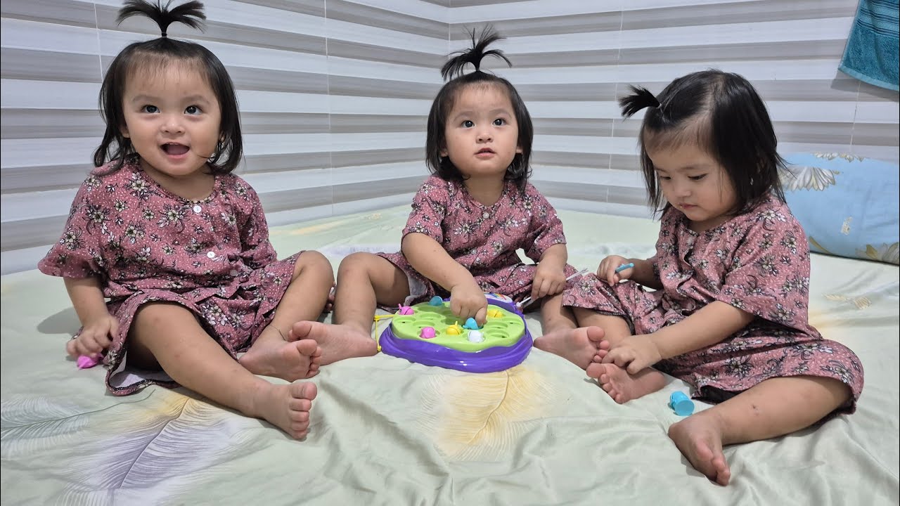 Ba bé sinh ba Mai Thùy Linh khám phá khu trò chơi của gia đình | TAM CÔ NƯƠNG