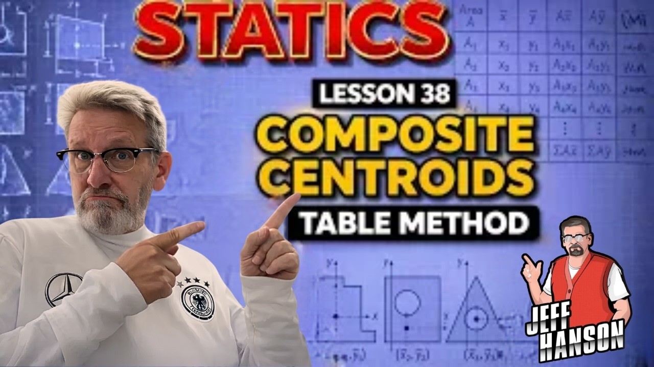 Statics: Lesson 38 - Intro, Centroids by Composite Shapes, Table Method