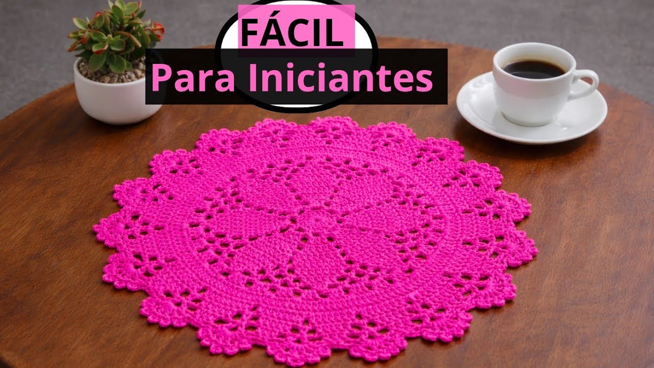 Centro de Mesa em Crochê Fácil para Iniciantes | Passo a Passo Completo