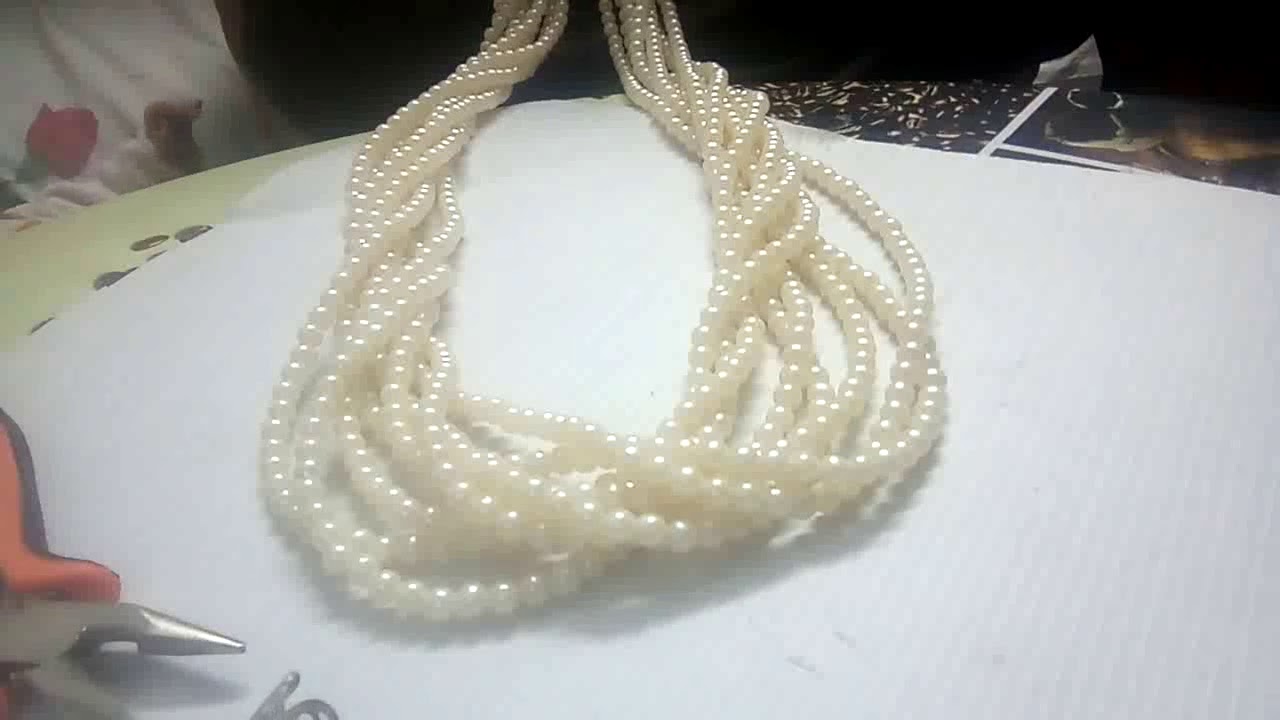 طريقه عمل عقد من اللولي البلاستيك تحفه وسهل جداً