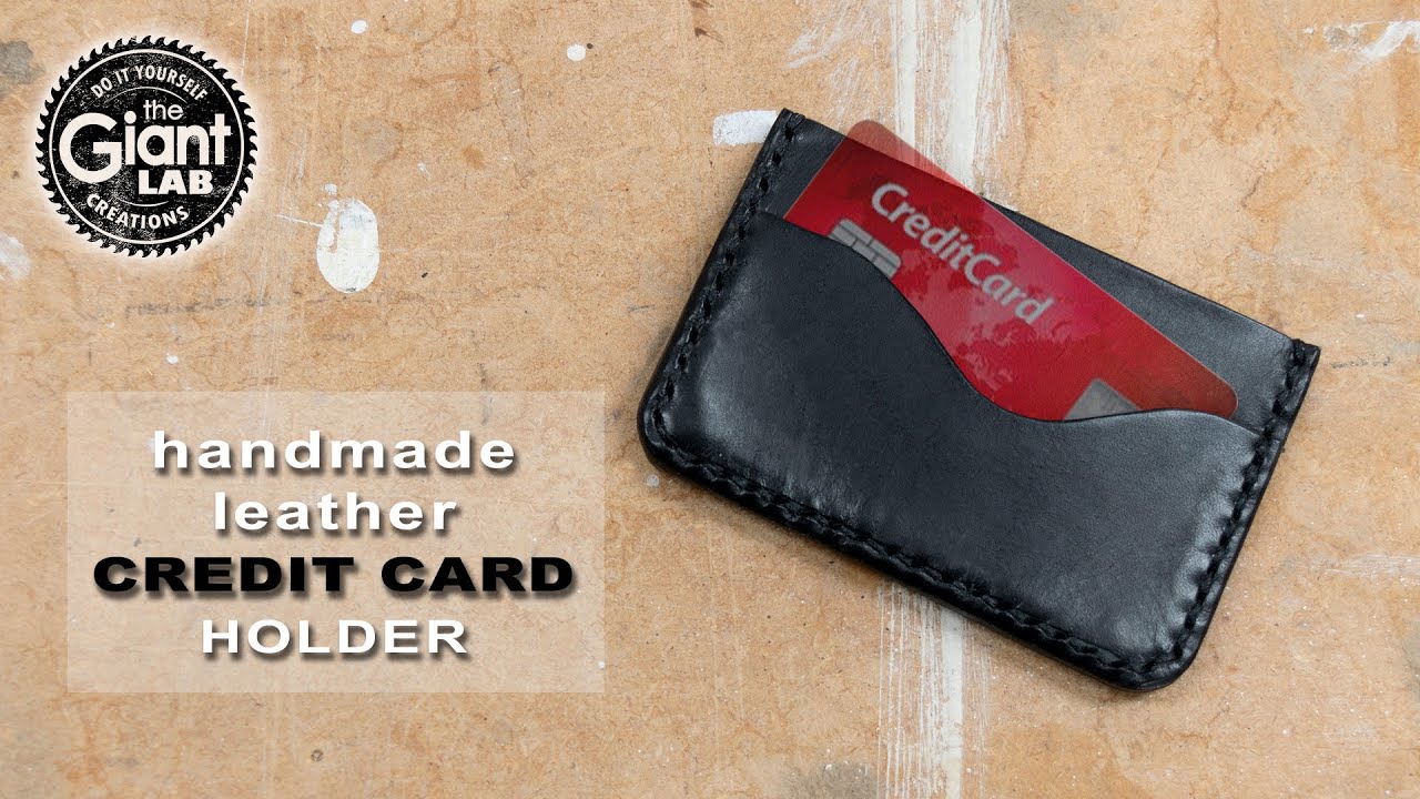 LAVORI IN PELLE - PORTA CARTE di credito in pelle FATTO A MANO