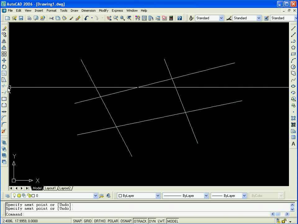 Autocad tutorial - How to trim a line