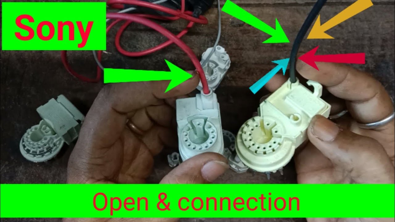 Sony base wire connection open | CRT sony base | colour television base connection.