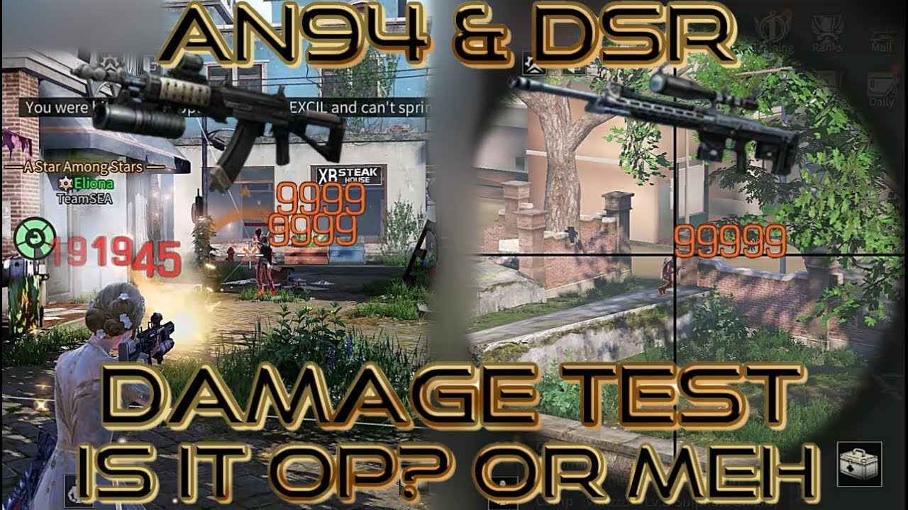 Lifeafter AN94 Assault Rifle and DSR Sniper Rifle Damage Test! is it op? or meh, lets find out!