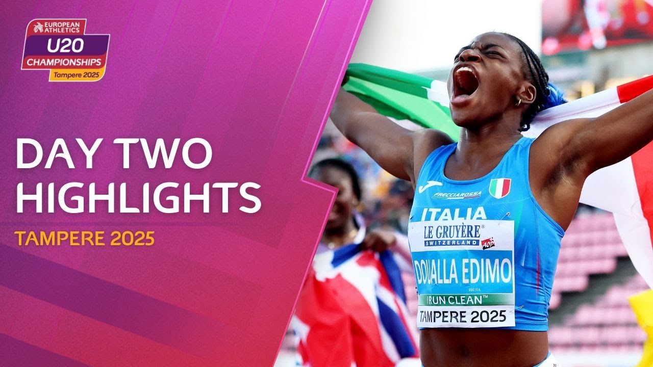 Doualla SCORCHES to 100m gold AND a decathlon WORLD RECORD🔥 Day two highlights | Tampere 2025