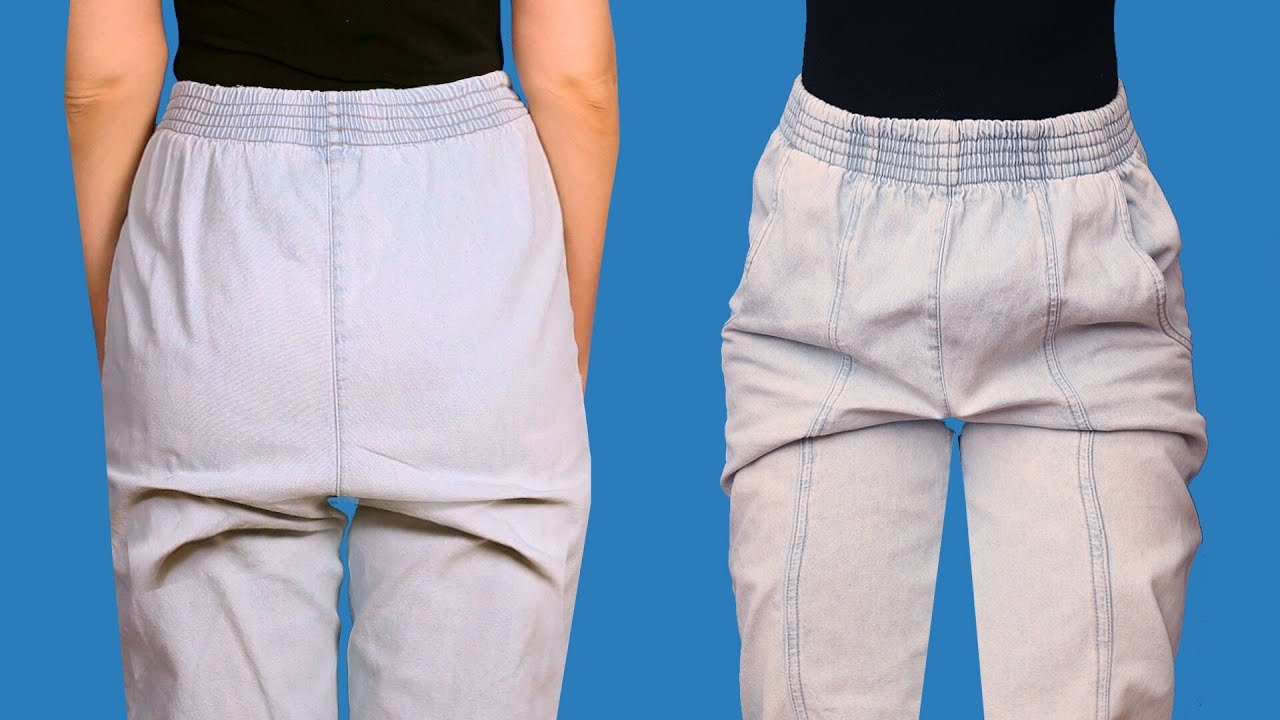 Швейная хитрость, как просто исправить складки на брюках!